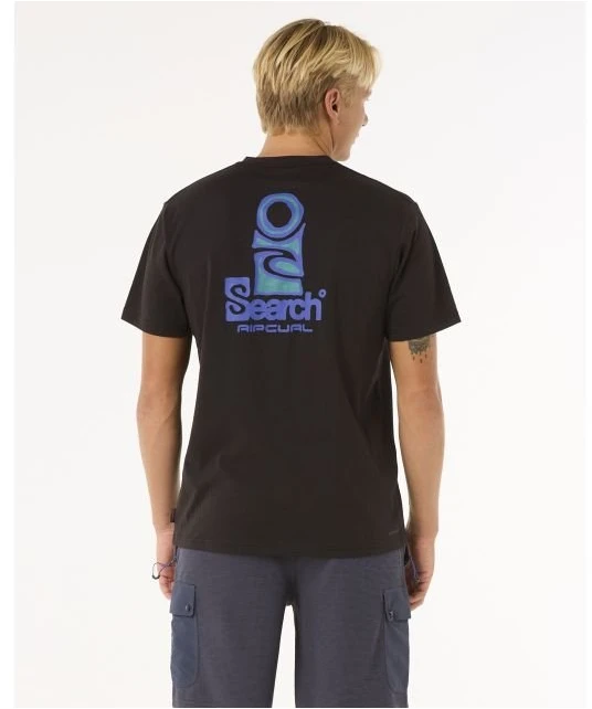 Vyriški marškinėliai Rip Curl VaporCool Search Stack, juodi