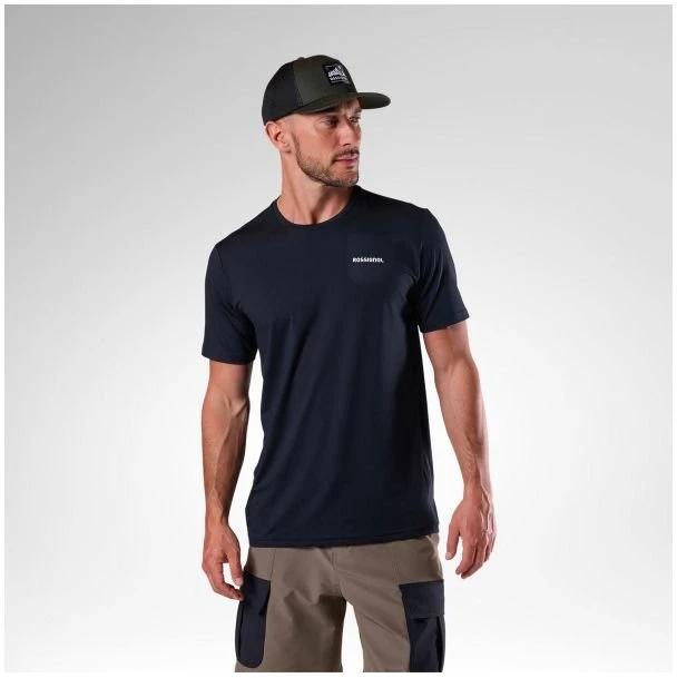 Vyriški marškinėliai Rossignol Graphic Active Tee, juodi