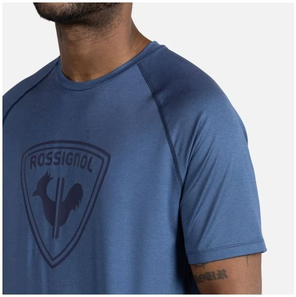 Vyriški marškinėliai Rossignol Westweg Shield Tee, tamsiai mėlyni
