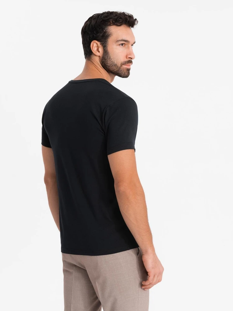 Vyriški marškinėliai SLIM FIT su apvalia iškirpte ir logotipu
