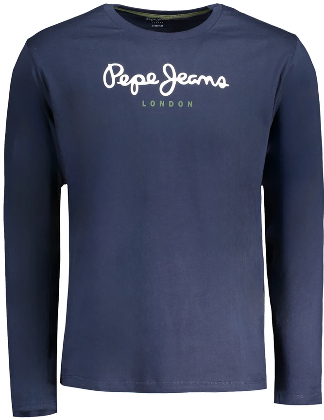Pepe Jeans vyriška mėlyna marškinėliai su ilgomis rankovėmis