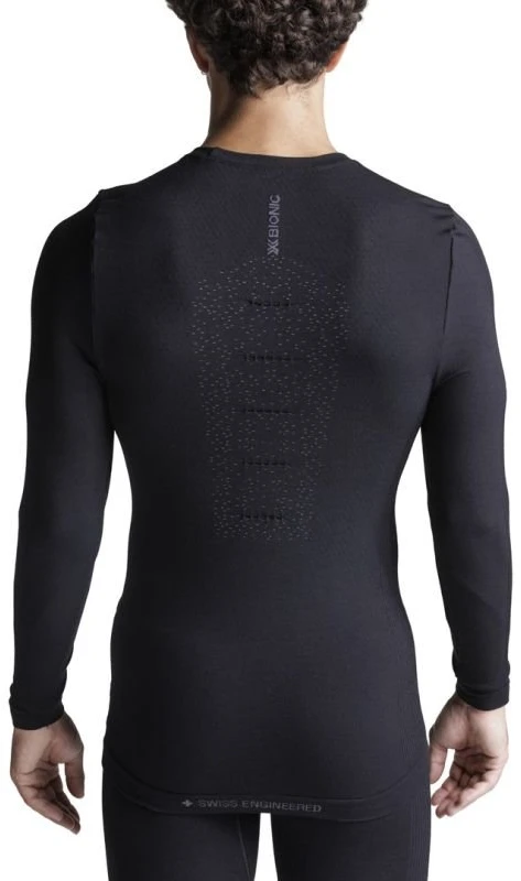 Vyriški marškinėliai X-BIONIC MightyWool LS-X, juodi
