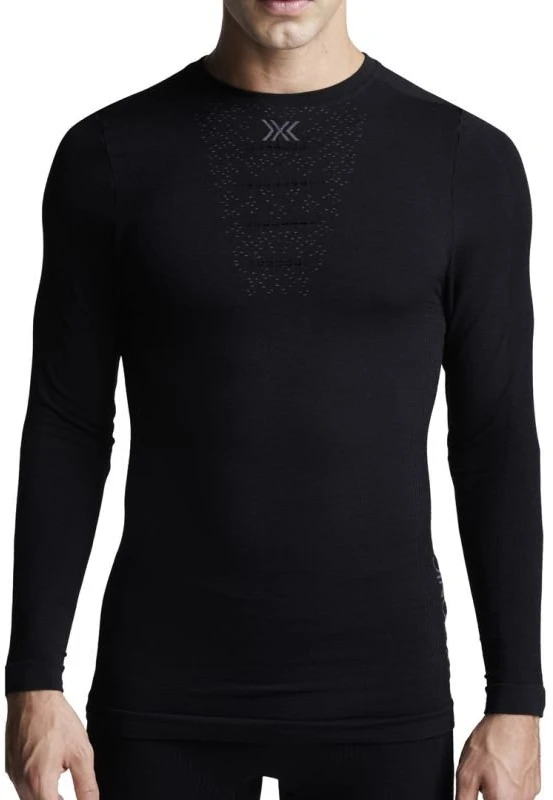 Vyriški marškinėliai X-BIONIC MightyWool LS-X, juodi