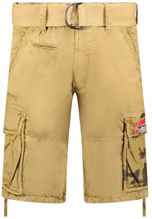 Vyriški medvilniniai kargo šortai Geographical Norway Pasteque, smėlio