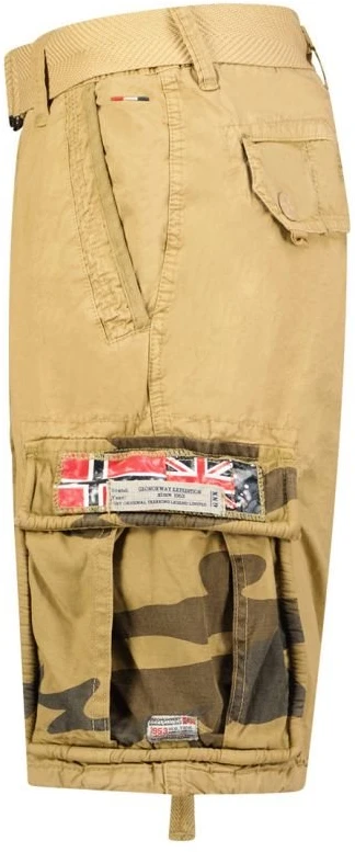 Vyriški medvilniniai kargo šortai Geographical Norway Pasteque, smėlio
