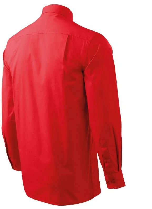 Vyriški medvilniniai marškiniai Malfini Style LS, raudoni