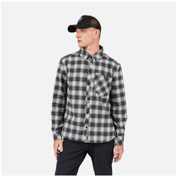 Vyriški medvilniniai marškiniai Rossignol Ranch Plaid, juodi