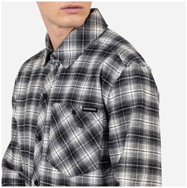 Vyriški medvilniniai marškiniai Rossignol Ranch Plaid, juodi
