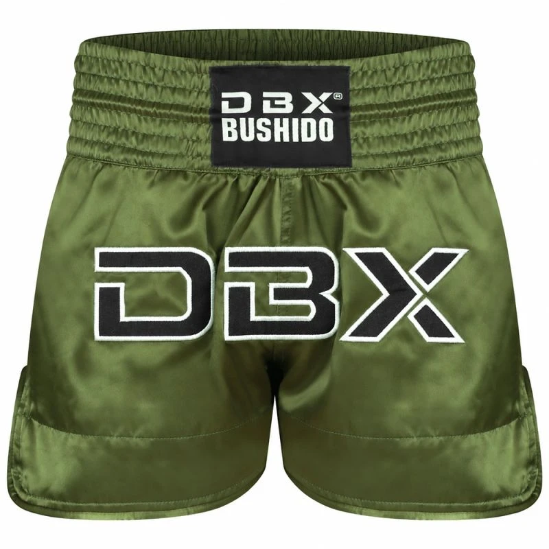 Vyriški Muay Thai šortai DBX Bushido Combatwear, tamsiai žali