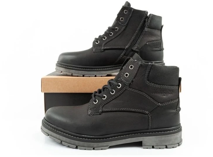 Vyriški odiniai auliniai batai Wrangler Allan Mid, juodi