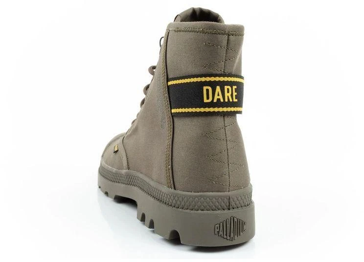 Vyriški Palladium Pampa Hi Dare II aukštos aulinės sportbačiai chaki