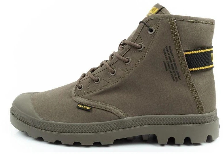 Vyriški Palladium Pampa Hi Dare II aukštos aulinės sportbačiai chaki