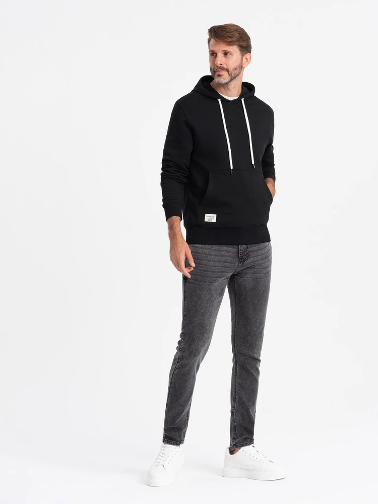 Vyriški pilki slim fit džinsai su elastanu
