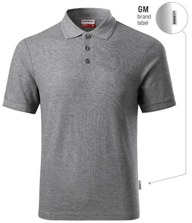 Vyriški polo marškiniai "Reserve" (Tamsiai pilkas "Melange" (Prekės ženklo etiketė))