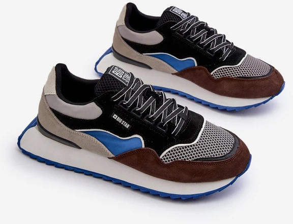 Vyriški sportbačiai Big Star NN174322 Memory Foam System Brown-Juodas