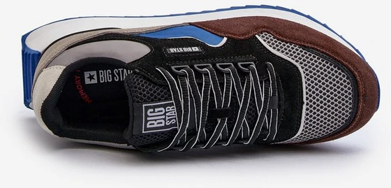 Vyriški sportbačiai Big Star NN174322 Memory Foam System Brown-Juodas