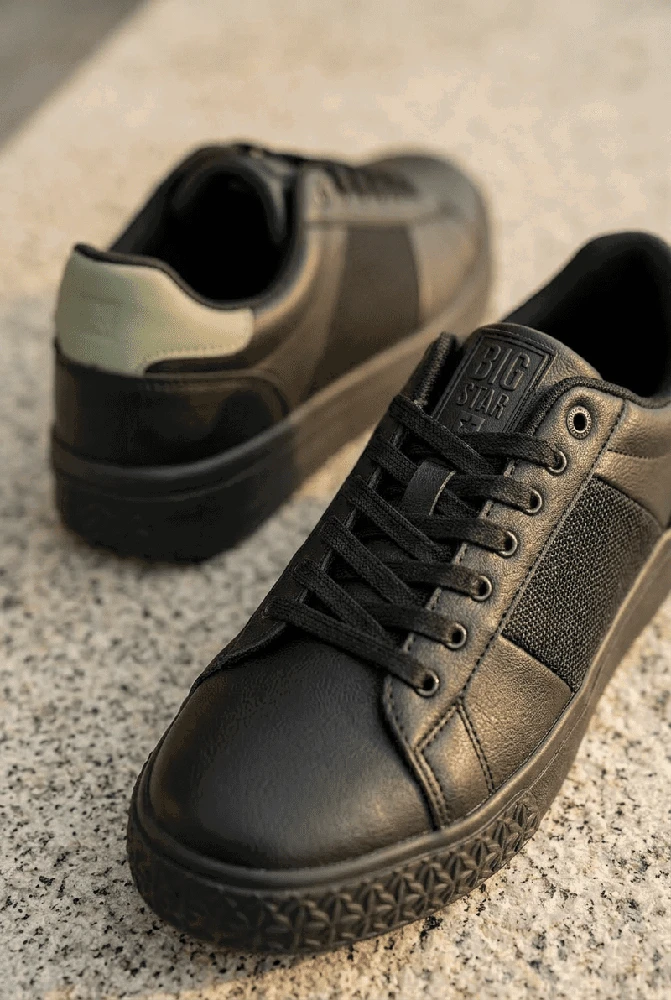 Vyriški sportbačiai iš dirbtinės odos juodi Big Star