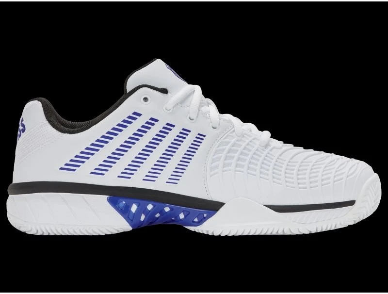 Vyriški sportbačiai K-Swiss Express Light 3 Clay, balti, mėlyni ir juodi