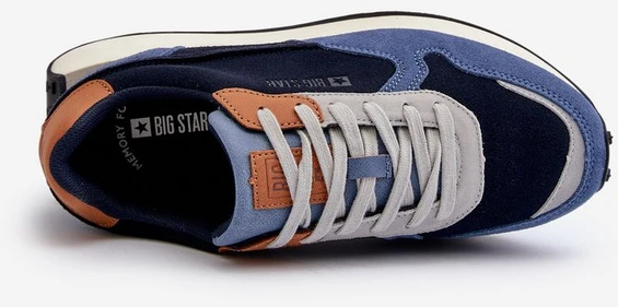 Vyriški sportbačiai su atminties putų sistema Big Star NN174356 Navy