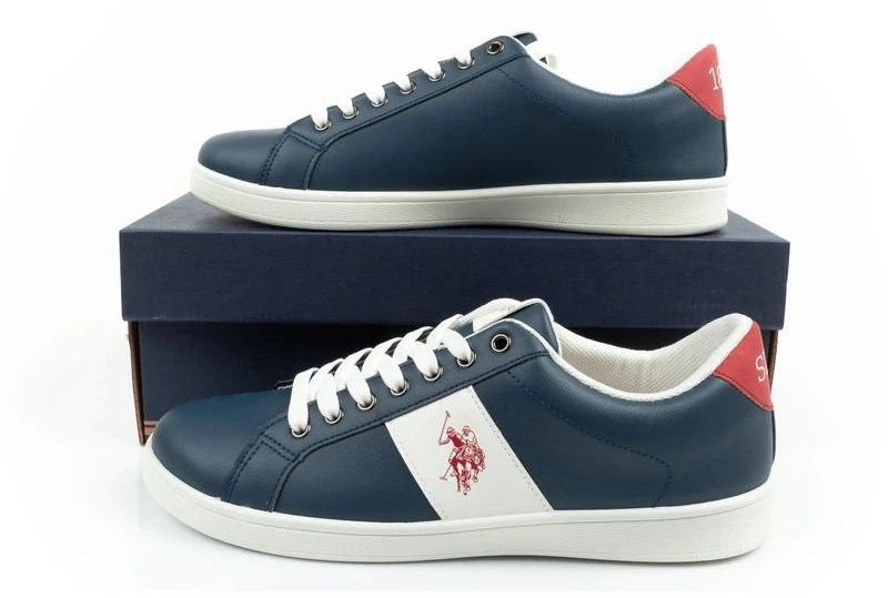 Vyriški sportbačiai su raišteliais U.S. Polo Assn., tamsiai mėlyni