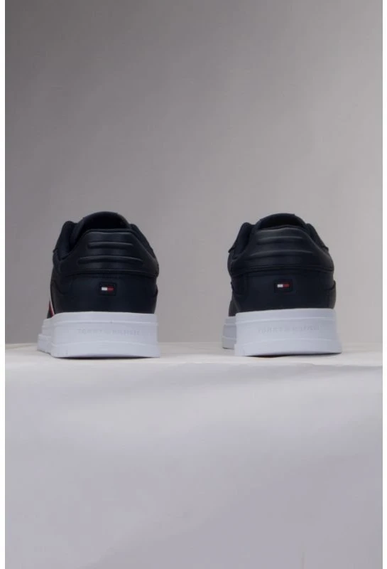 Vyriški sportbačiai Tommy Hilfiger Supercup Leather Stripes, tamsiai mėlyni