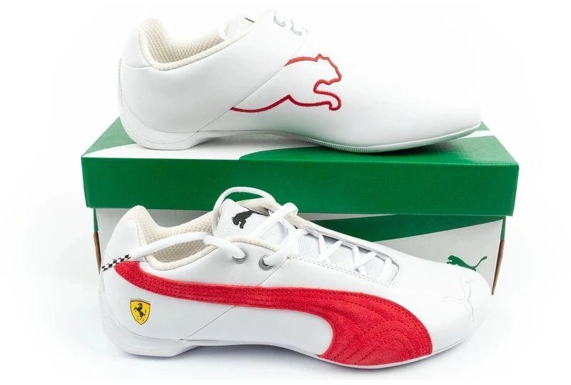 Vyriški sportiniai bateliai Puma Ferrari Future Cat, balti, iš natūralios odos, madingi