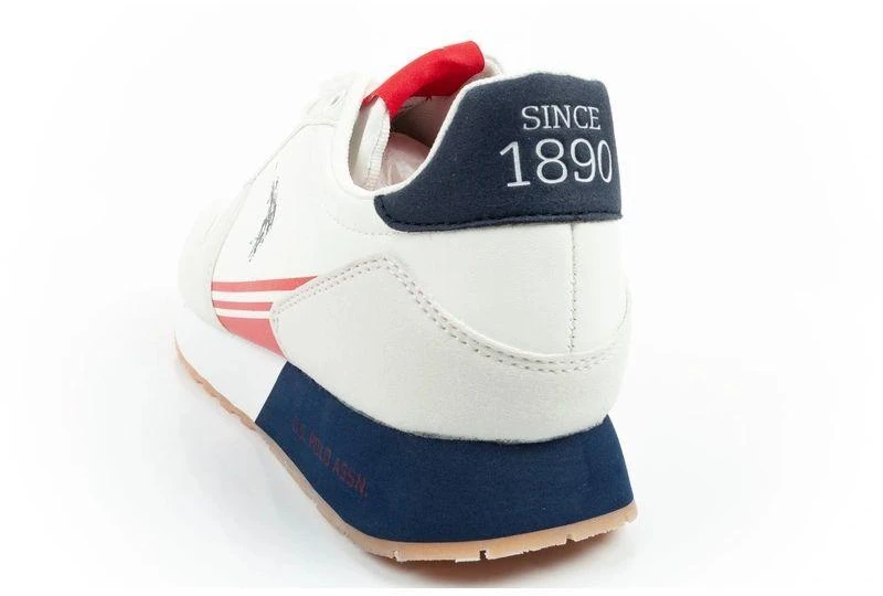 Vyriški stilingi ir patogūs US Polo Assn sportiniai bateliai, balti