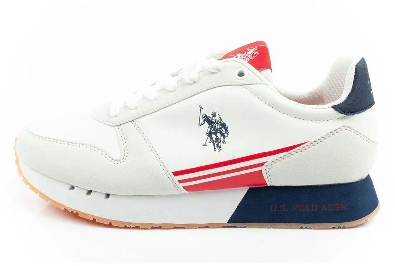 Vyriški stilingi ir patogūs US Polo Assn sportiniai bateliai, balti