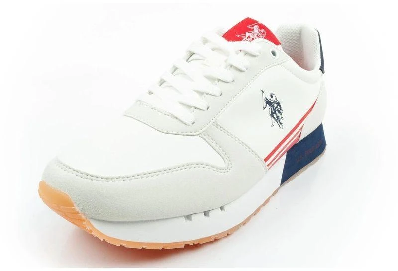 Vyriški stilingi ir patogūs US Polo Assn sportiniai bateliai, balti