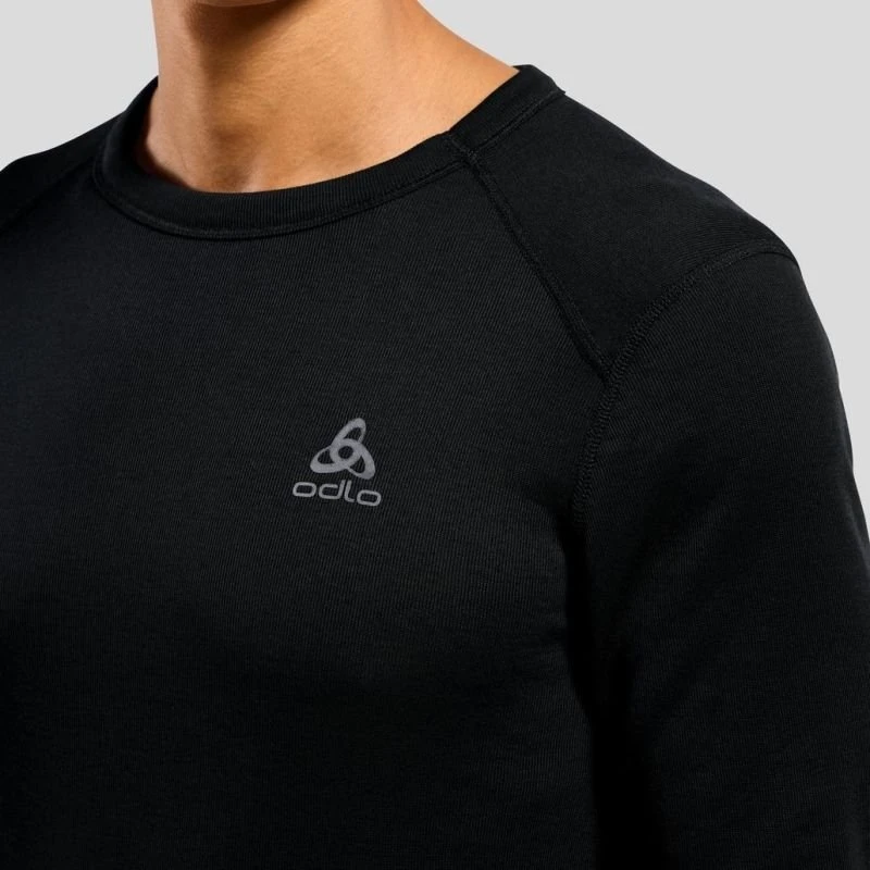 Odlo BL TOP crew neck l/s ACTIVE WARM ECO men's T-shirt, dydis M, juodas