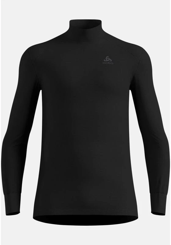 Odlo BL TOP vyriški marškinėliai su aukštu kaklu ir ilgomis rankovėmis ACTIVE WARM ECO, dydis M, juodas