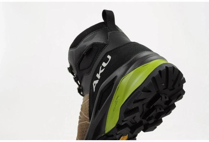 Vyriški trekingo sportbačiai Adapta Gore-Tex, odiniai, juodi žali, Aku