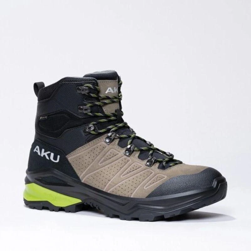 Vyriški trekingo sportbačiai Adapta Gore-Tex, odiniai, juodi žali, Aku