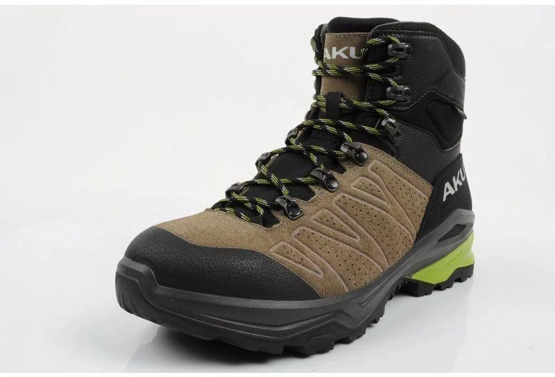 Vyriški trekingo sportbačiai Adapta Gore-Tex, odiniai, juodi žali, Aku