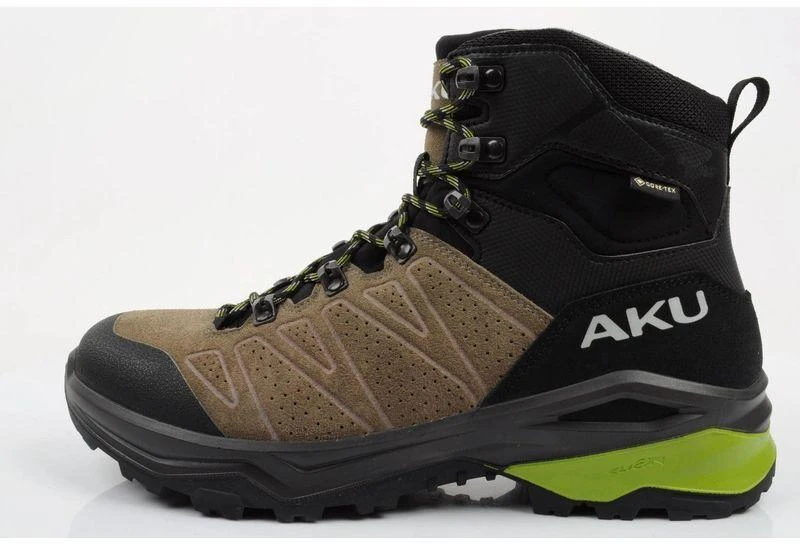 Vyriški trekingo sportbačiai Adapta Gore-Tex, odiniai, juodi žali, Aku