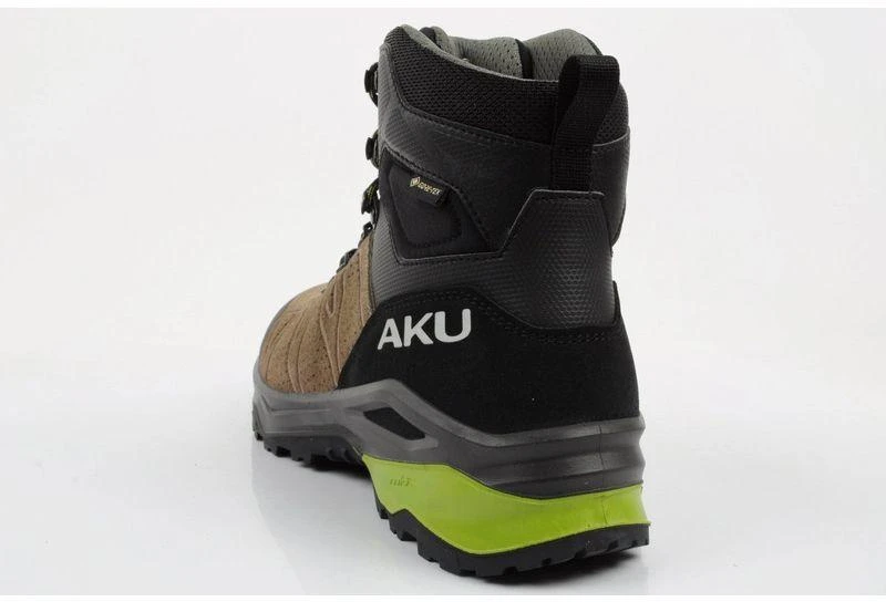 Vyriški trekingo sportbačiai Adapta Gore-Tex, odiniai, juodi žali, Aku
