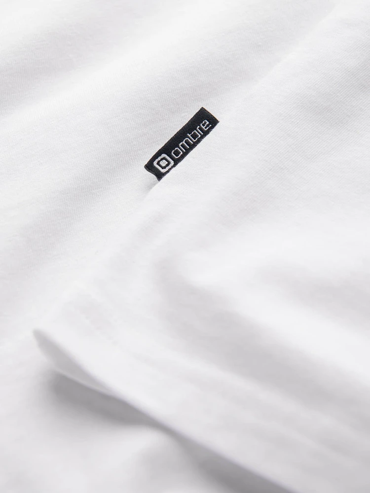 Vyriški V-NECK marškinėliai su elastanu - balti