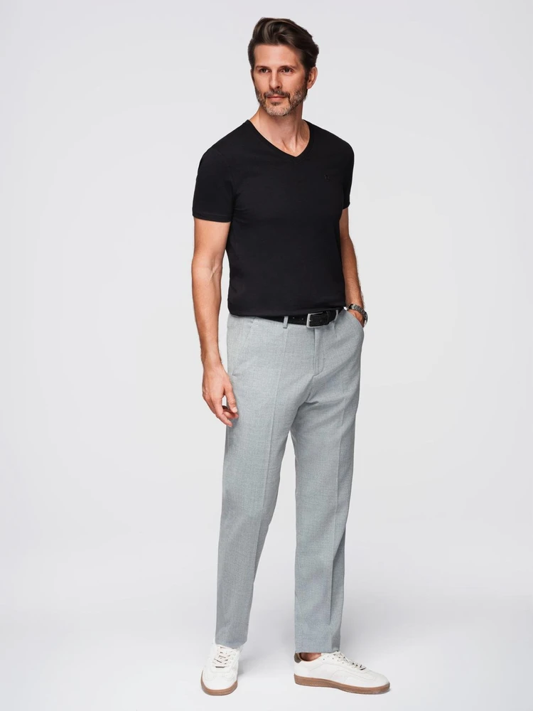 Vyriški V-NECK marškinėliai su elastanu - juodi