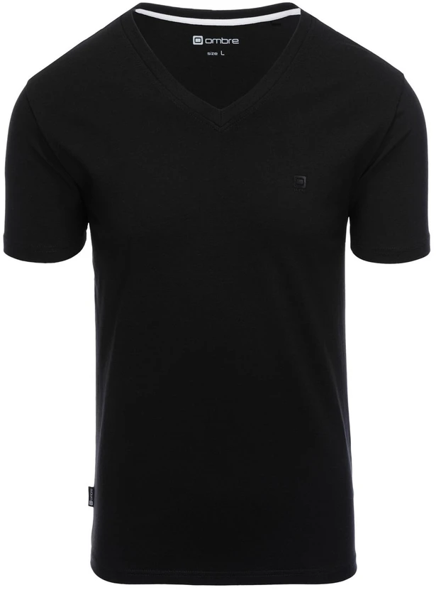 Vyriški V-NECK marškinėliai su elastanu - juodi