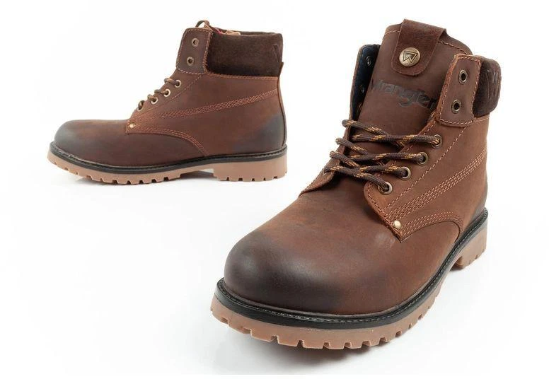 Vyriški Wrangler Arch batai, Chelsea tipo, elegantiškos tamsiai rudos odos
