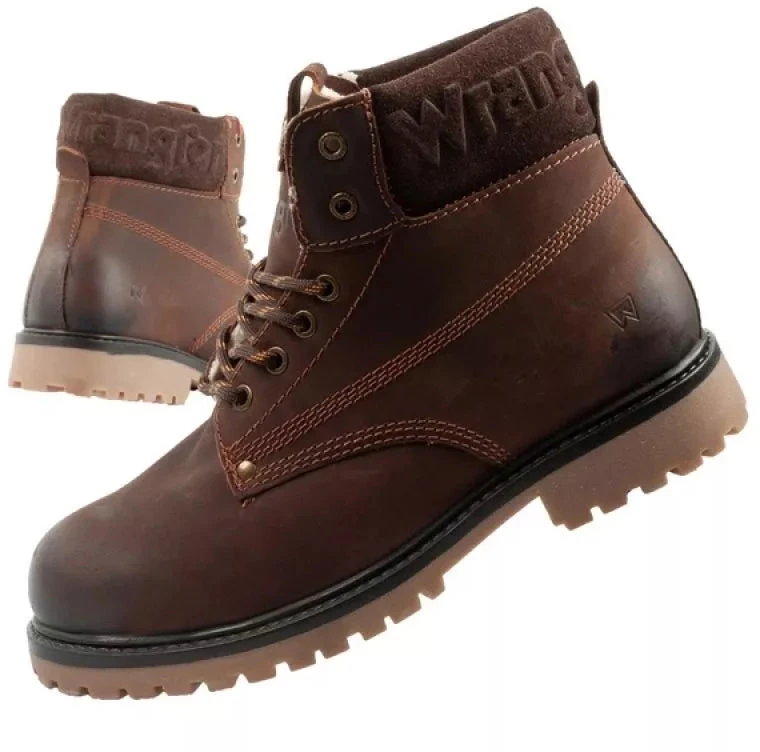Vyriški Wrangler Arch batai, Chelsea tipo, elegantiškos tamsiai rudos odos