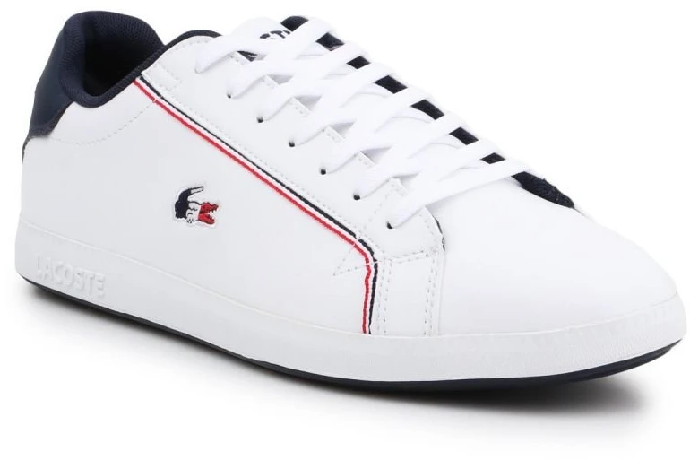 Vyriški žemo profilio sportbačiai Lacoste Graduate, balti