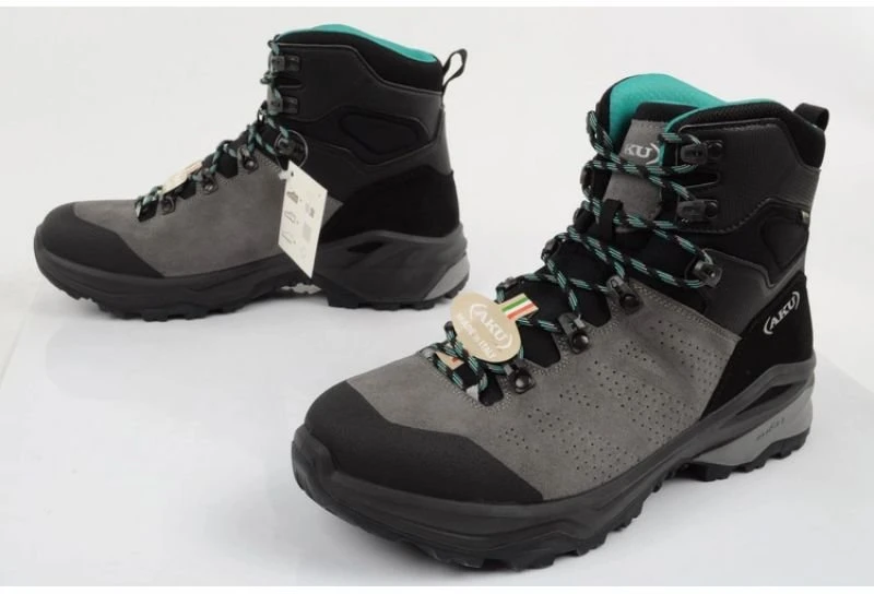 Vyriški žygio batai Aku Adapta su GORE-TEX, pilki, juodi ir žali