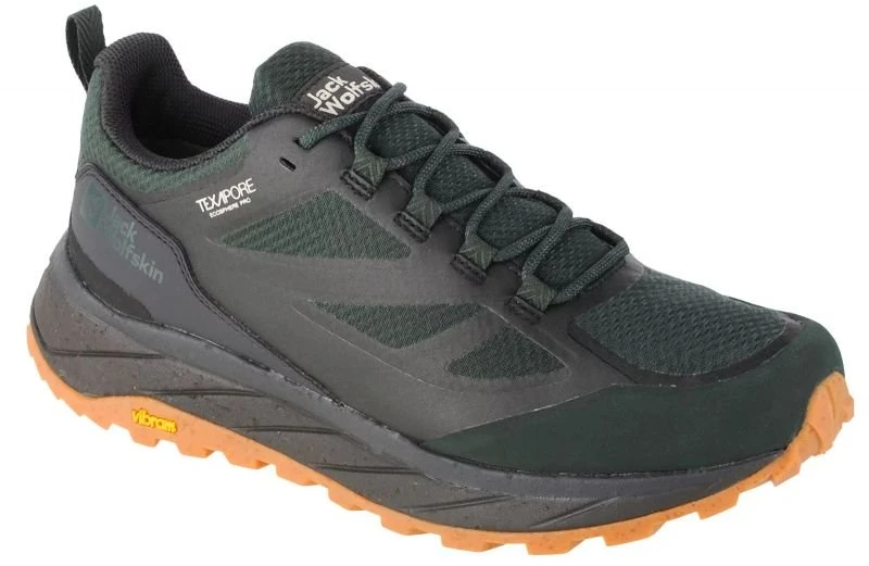 Vyriški žygio batai Jack Wolfskin Terraventure Texapore Low, juodi ir žali