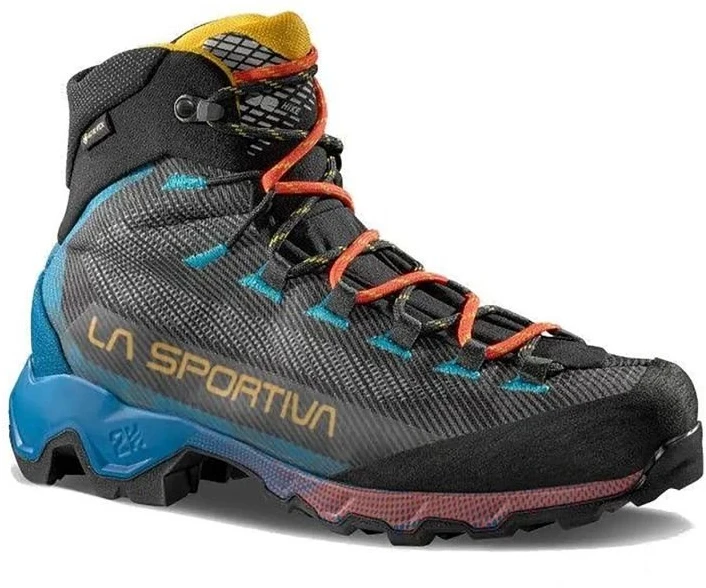 Vyriški žygio batai La Sportiva Aequilibrium Hike GTX, tamsiai pilki ir ryškiai mėlyni