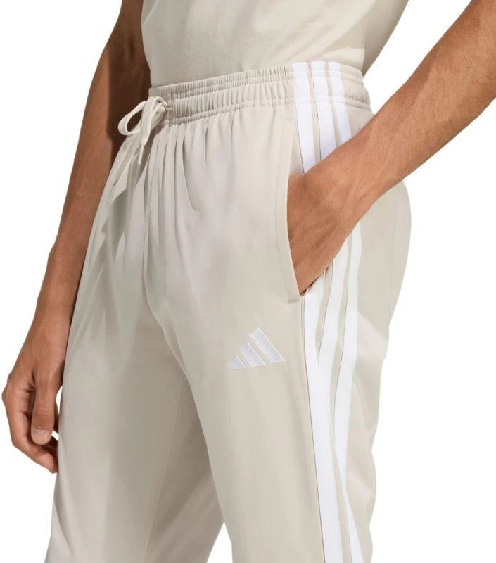 Vyriškos adidas 3-juosčių trikotažinės kelnės klasikinio kirpimo, smėlio spalvos JY7721