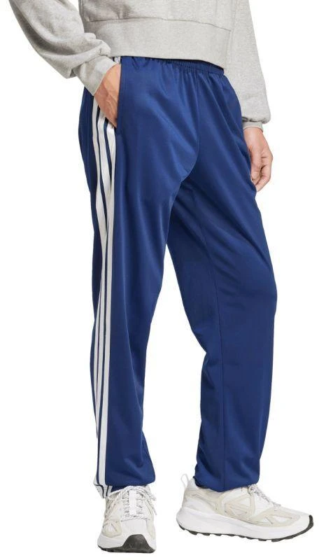 Vyriškos adidas 3-juostelių trikotažinės kelnės su atviru kraštu, klasikinis kirpimas, mėlynos JI8803