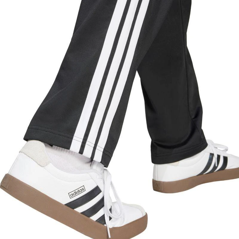 Vyriškos „adidas 3-Stripes Tricot“ tiesaus kirpimo kelnės atvira apačia, juodos, JI8802