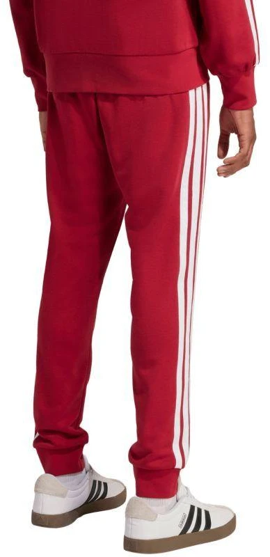 Vyriškos adidas Essential 3-Stripes French Terry bordo spalvos kelnės KR2702