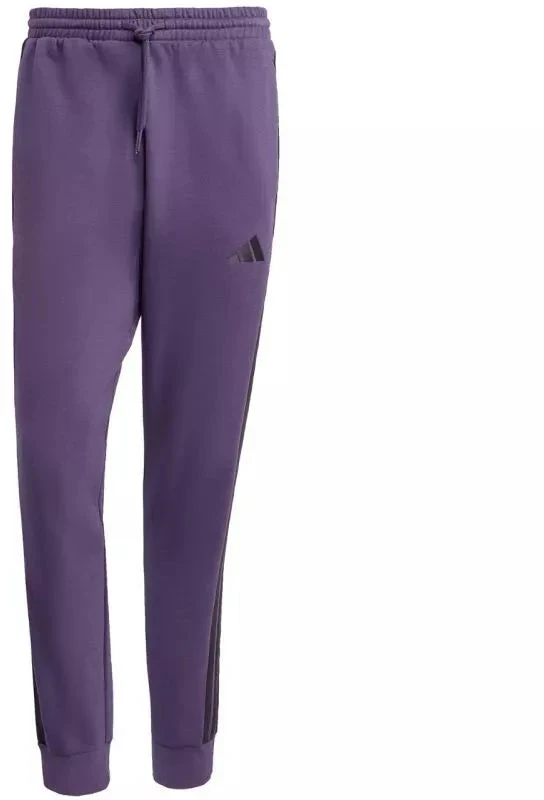 Vyriškos adidas Essentials 3-Stripes fleecinės kelnės violetinės JX0750